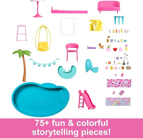 Barbie Dreamhouse fiesta de piscina con luces y sonido - Imagen 4