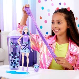 Barbie Pop Reveal Tea morada con slime, mascota y 8 sorpresas