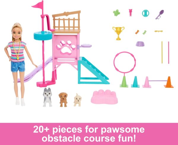 Barbie Stacie con carrera de obstáculos y 3 cachorros - Imagen 6