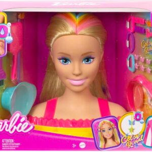 Barbie cabezal de 27cm con cambio de color a temperatura y 20 piezas