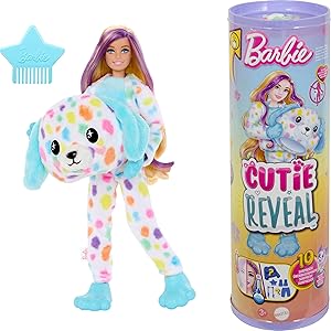 Barbie cutie reveal Dálmata con disfraz, mascota y accesorios