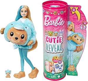 Barbie cutie reveal Delfín con disfraz, mascota y accesorios
