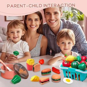 Juego de mercado con utensilios y alimentos de corte
