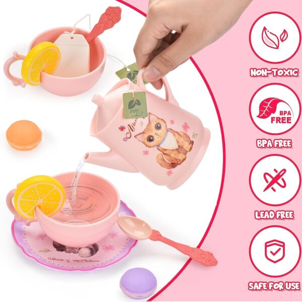 Fiesta de té de lata con postres x48 piezas (motivo gatos) - Imagen 4
