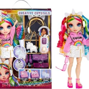 Amaya Rainbow High creative crystals muñeca de moda arcoíris con accesorios que crea cristales