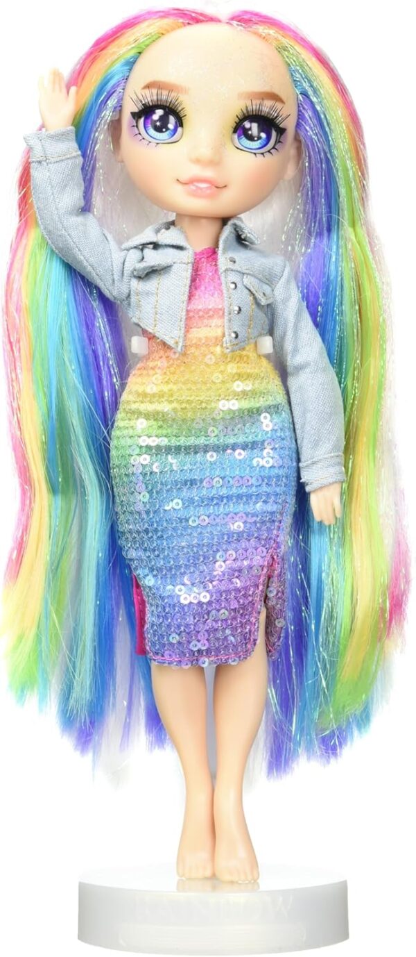 Amaya Rainbow High muñeca de moda arcoíris con kit de slime y mascota - Imagen 7