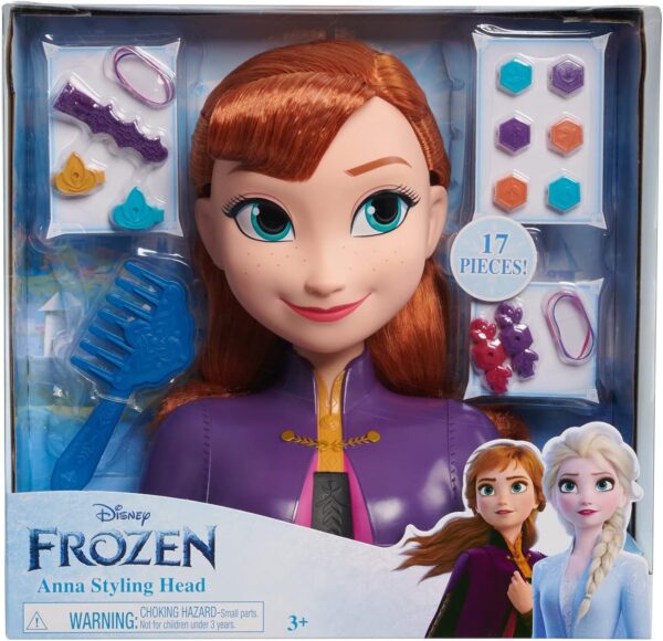 Cabezal de peinados Anna Frozen 20cm con accesorios - Imagen 5