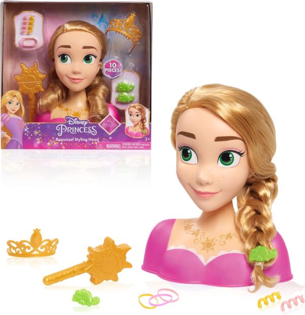 Cabezal de peinados Rapunzel 20cm con accesorios - Imagen 2