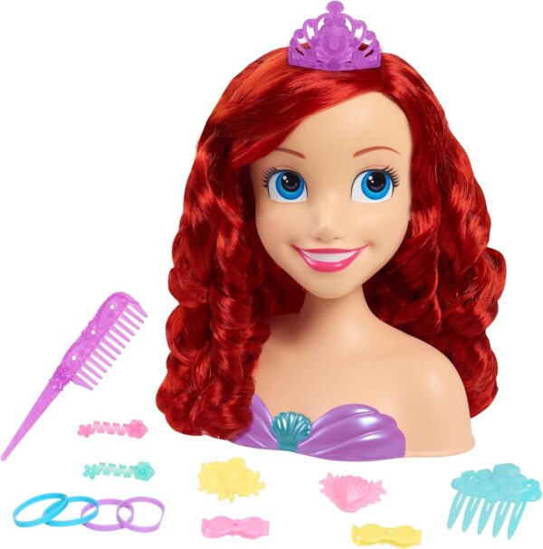 Cabezal de peinados Sirenita Ariel 20cm con accesorios