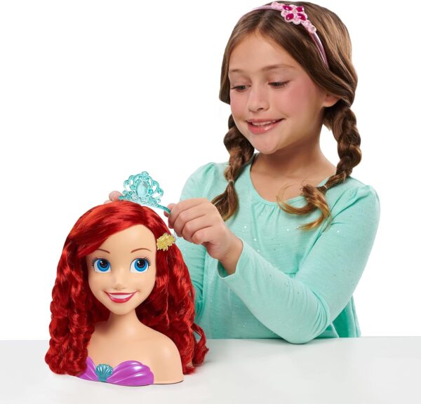 Cabezal de peinados Sirenita Ariel 20cm con accesorios - Imagen 2