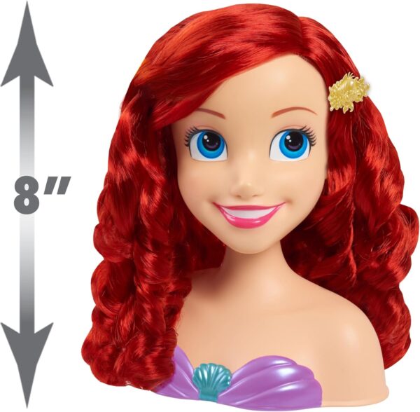 Cabezal de peinados Sirenita Ariel 20cm con accesorios - Imagen 5