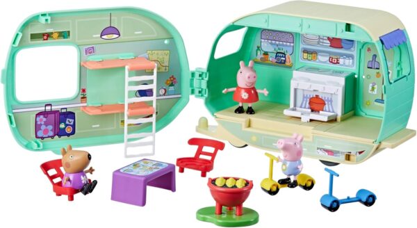 Camper Caravana portátil de Peppa Pig con 3 figuras - Imagen 11