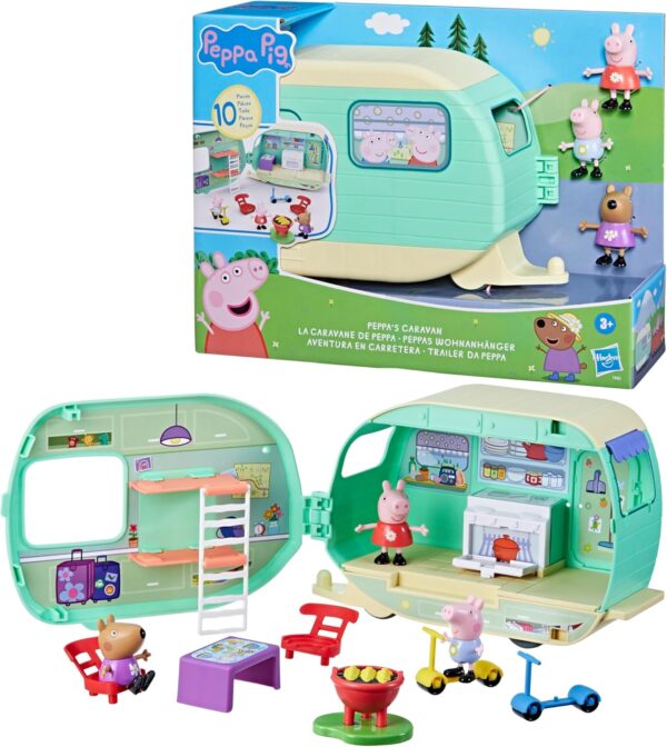 Camper Caravana portátil de Peppa Pig con 3 figuras - Imagen 15