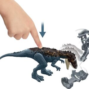 Carcharodontosaurio azul de ataque con máscara Jurassic World