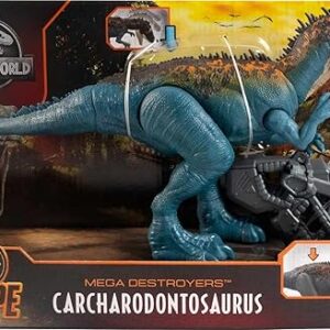 Carcharodontosaurio azul de ataque con máscara Jurassic World