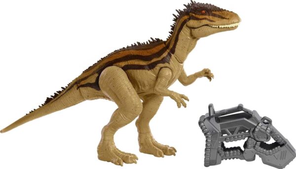 Carcharodontosaurio marrón de ataque con máscara Jurassic World - Imagen 2