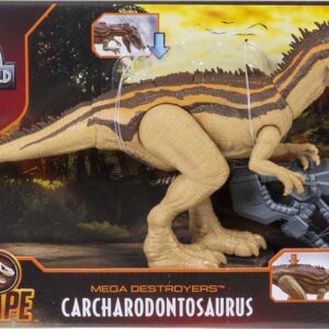 Carcharodontosaurio marrón de ataque con máscara Jurassic World