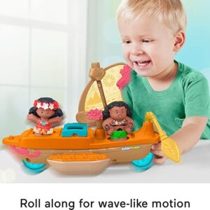 Fisher Price Little People Moana y Maui con barco de canoa