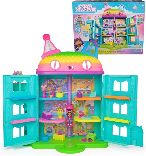 Gabby Dollhouse casa arcoíris con sonidos, accesorios y figura