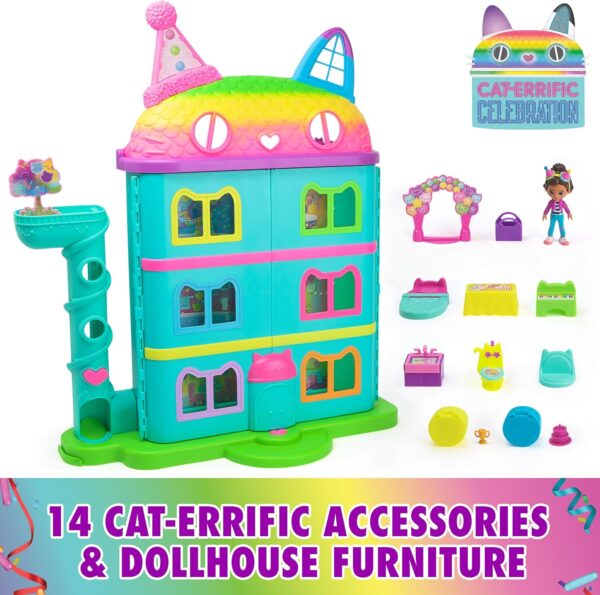 Gabby Dollhouse casa arcoíris con sonidos, accesorios y figura - Imagen 3