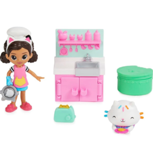 Gabby dollhouse mini Set de cocina con Pastelillo