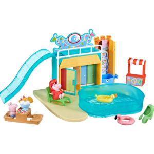 Juego de piscina y parque acuático Peppa Pig con 2 figuras
