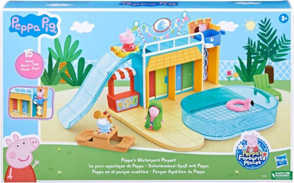 Juego de piscina y parque acuático Peppa Pig con 2 figuras - Imagen 11