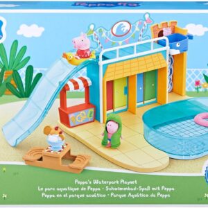Juego de piscina y parque acuático Peppa Pig con 2 figuras