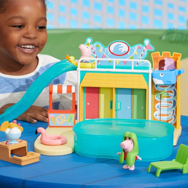 Juego de piscina y parque acuático Peppa Pig con 2 figuras - Imagen 4