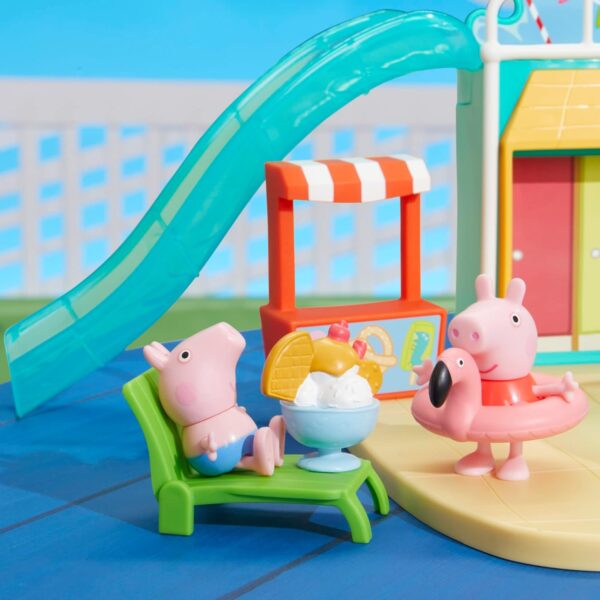Juego de piscina y parque acuático Peppa Pig con 2 figuras - Imagen 6