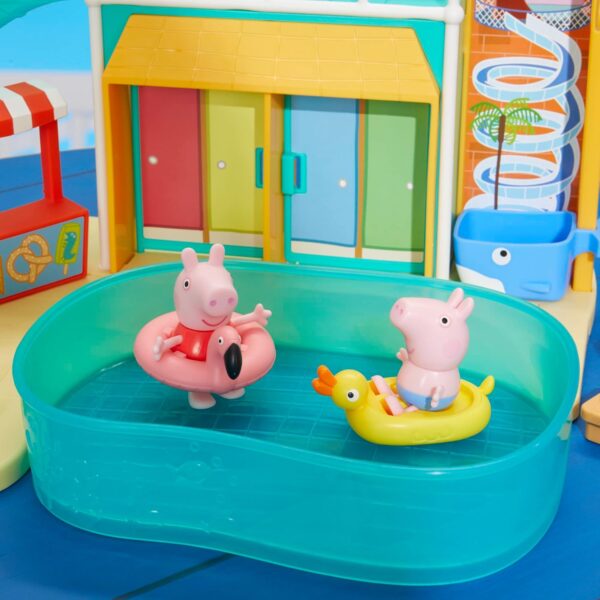 Juego de piscina y parque acuático Peppa Pig con 2 figuras - Imagen 9