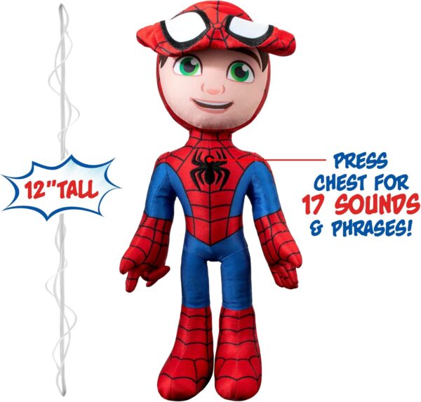 Marvel Peluche Spidey parlante 30cm con máscara removible - Imagen 8