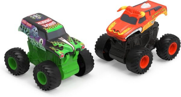 Monster Truck x2 Click and flip Grave Digger y Toro Loco - Imagen 2