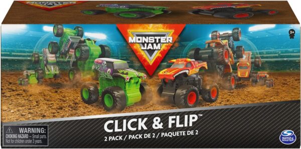 Monster Truck x2 Click and flip Grave Digger y Toro Loco - Imagen 3