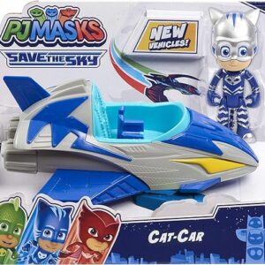 PJ MASK figura de Catboy con su nave