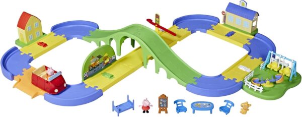 Peppa Pig pista de ciudad con sonidos. Casa, carro, parque, escuela - Imagen 2