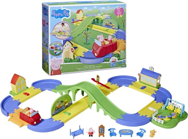 Peppa Pig pista de ciudad con sonidos. Casa, carro, parque, escuela - Imagen 5