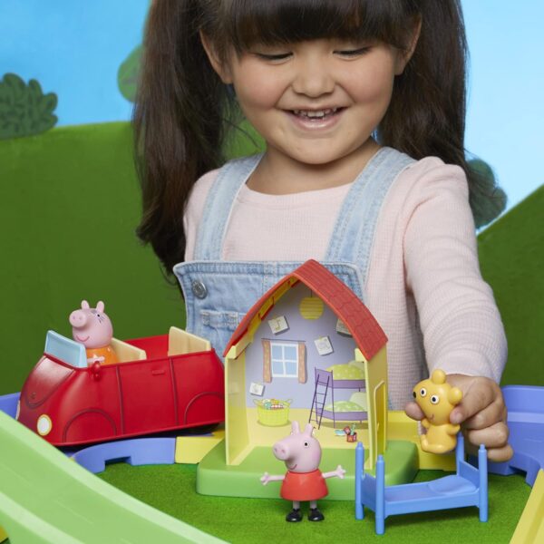 Peppa Pig pista de ciudad con sonidos. Casa, carro, parque, escuela - Imagen 9