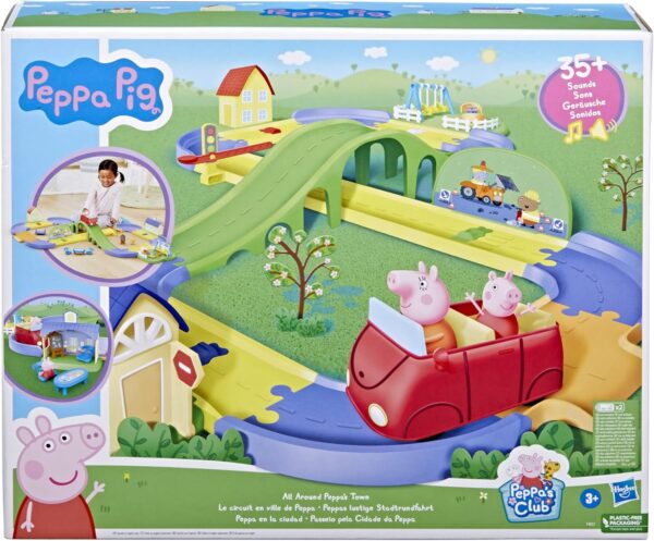 Peppa Pig pista de ciudad con sonidos. Casa, carro, parque, escuela - Imagen 10