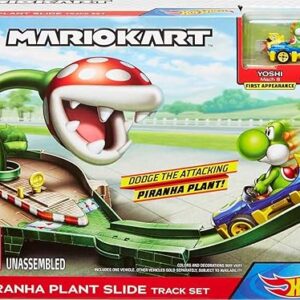 Pista planta Mario kart con carrito de Yoshi Hot Wheels