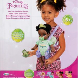 Princesa Tiana bebé con cargador portabebé y accesorios