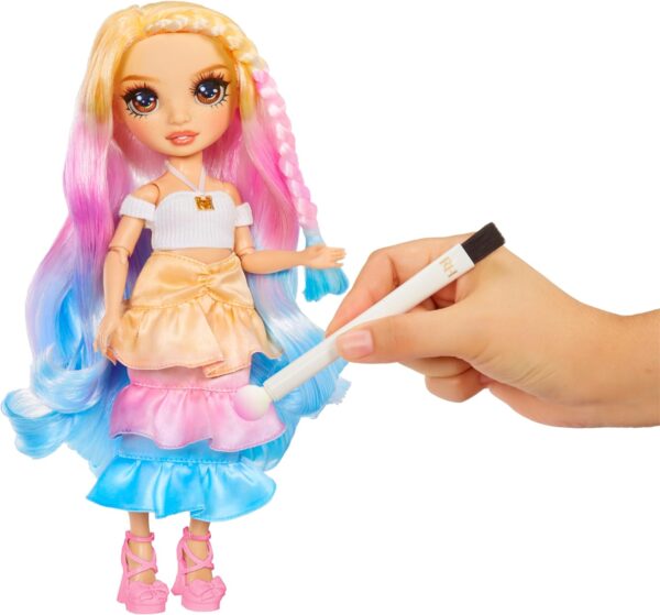 Rainbow high muñeca de moda Acuarela y crea con pintura lavable para repetir - Imagen 3