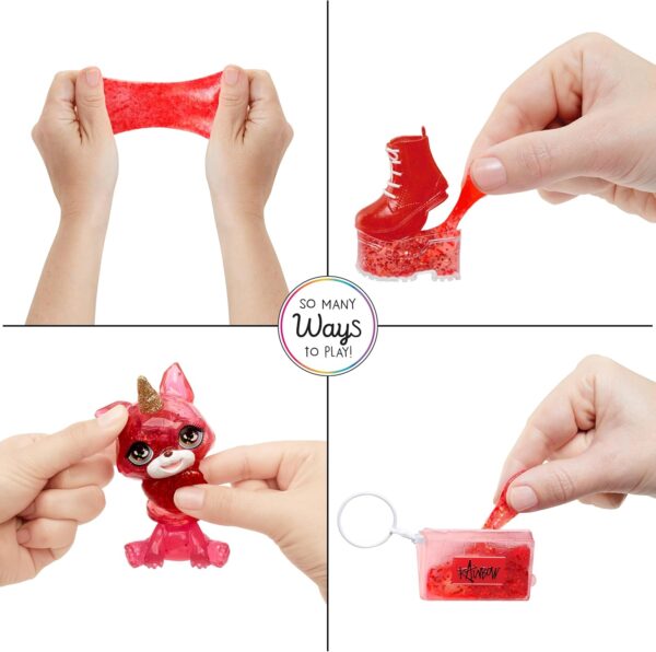 Rubi Rainbow High muñeca de moda roja con kit de slime y mascota - Imagen 2