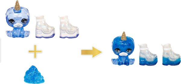 Skyler Rainbow High muñeca de moda azul con kit de slime y mascota - Imagen 2