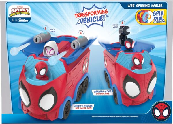Spidey y sus amigos Marvel vehículo transformador Hauler 3 en 1 - Imagen 12