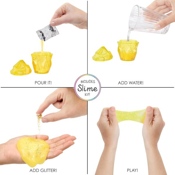Sunny Rainbow High muñeca de moda amarillo con kit de slime y mascota - Imagen 4