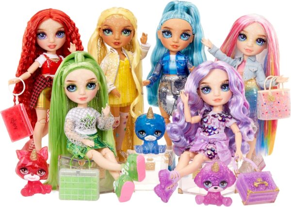 Violeta Rainbow High muñeca de moda morado con kit de slime y mascota - Imagen 8