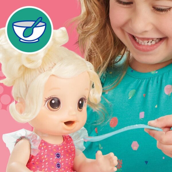 Baby Alive Batidos mágicos Rubia come y hace chichi y popó - Imagen 2