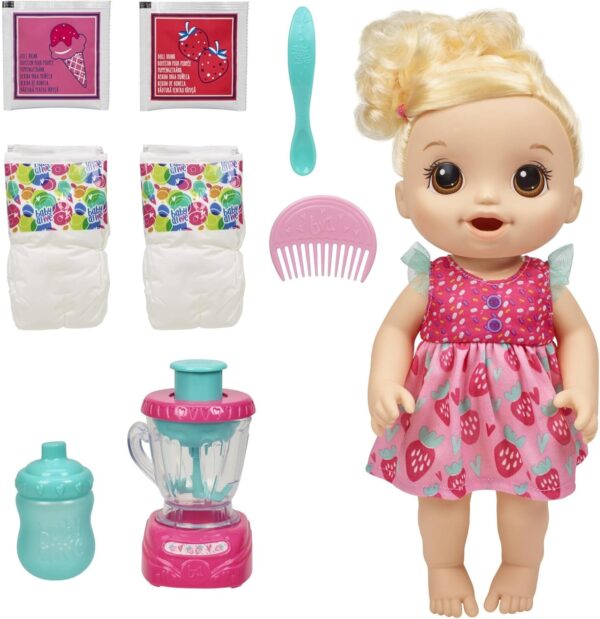 Baby Alive Batidos mágicos Rubia come y hace chichi y popó - Imagen 5