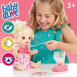 Baby Alive Batidos mágicos Rubia come y hace chichi y popó